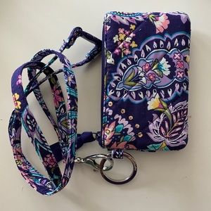 Vera Bradley Lanyard and Wallet